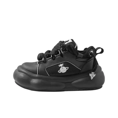 OmniPlanet Chunky Sneakers Unisex Low-Top Black