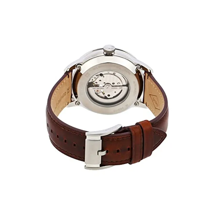 FOSSIL Wrist Watch Automatic Mechanical Movement Leather Watch Bands 44mm Blue Dial Men's Watches-3