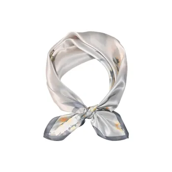 Eucalyptus Ornamentation Square Silk Scarf Women's