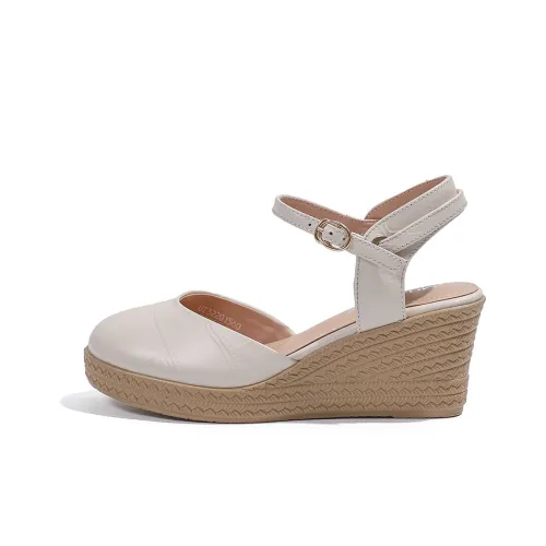 Mulinsen Strap Sandals 7cm Women's Beige