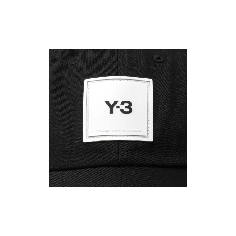 Y-3 Men Square Label Cap Black-4