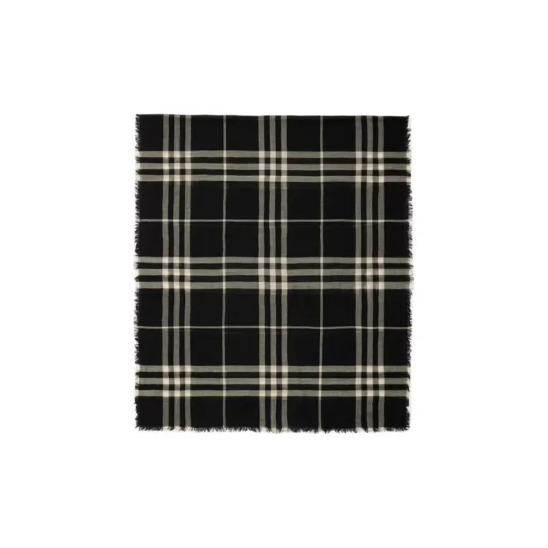 Burberry Check Wool Scarf-0
