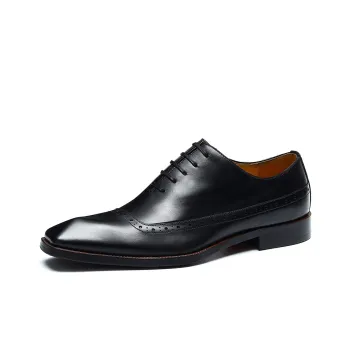 ASTON M.JAZZ Dress Shoes Men Low Top Black/Gray/Yellow Brown