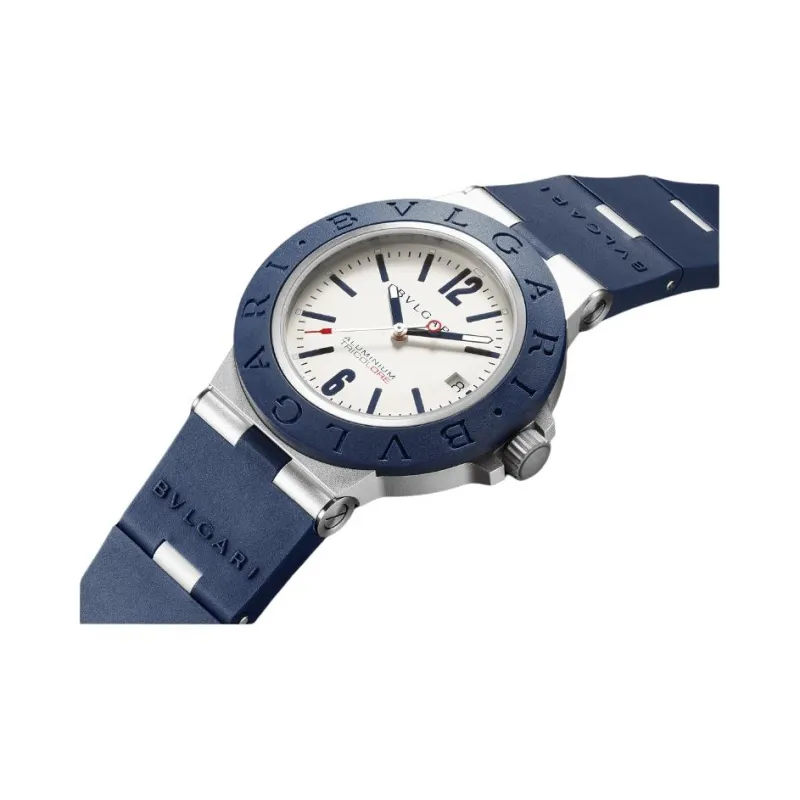 BVLGARI BVLGARI∙BVLGARI Collection Wrist Watch Automatic Mechanical Movement Rubber Strap 40mm White Dial Men's Watches-2