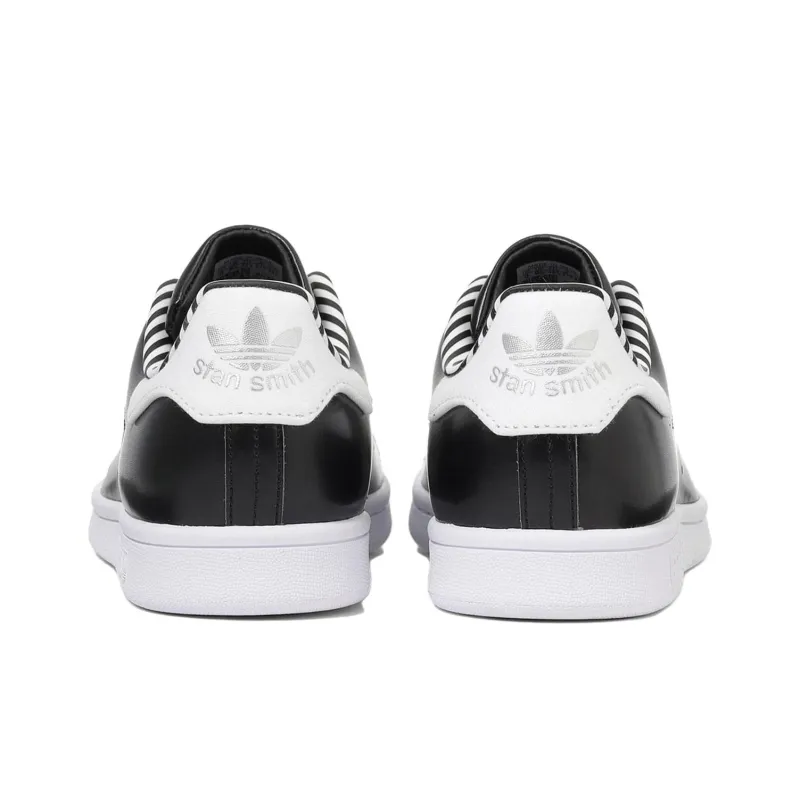 Adidas Originals STAN SMITH Anti Slip Wear Resistant Low Top Skateboard Shoes Unisex Black White-2