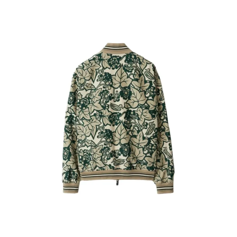 Burberry Ivy Leaf-print Silk Bomber Jacket-1