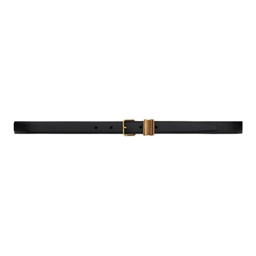 SAINT LAURENT Hublot Ublo Pin Buckle Leather Belts Men's Black Width: 2CM