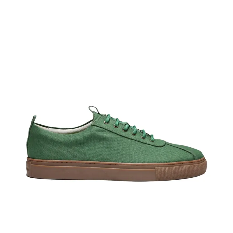 GRENSON Canvas Shoes Men's Green-1