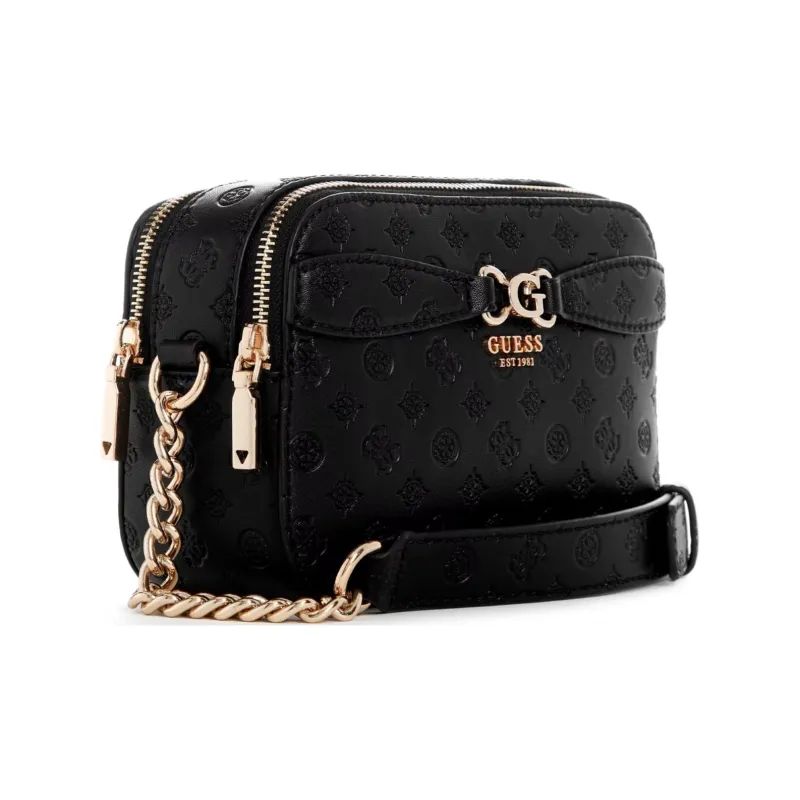 GUESS Faux Leather Camera Bag Shoulder Bag Crossbody Bag Women's Black-1