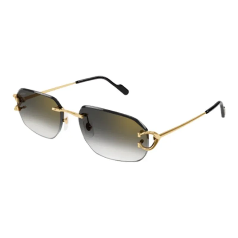Cartier Eyewear Rectangle frame Rimless Sunglasses-0