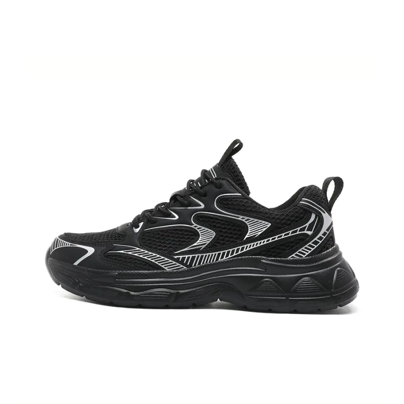 Black tailed Deer Shock Absorbers Slip Resistant, Abrasion Resistant, Lightweight Low Top Chunky Sneakers Men's-0