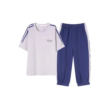 CAIHENGTONG Pajama Set Women's Gray Purple