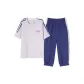 Gray Purple English Capri Pants