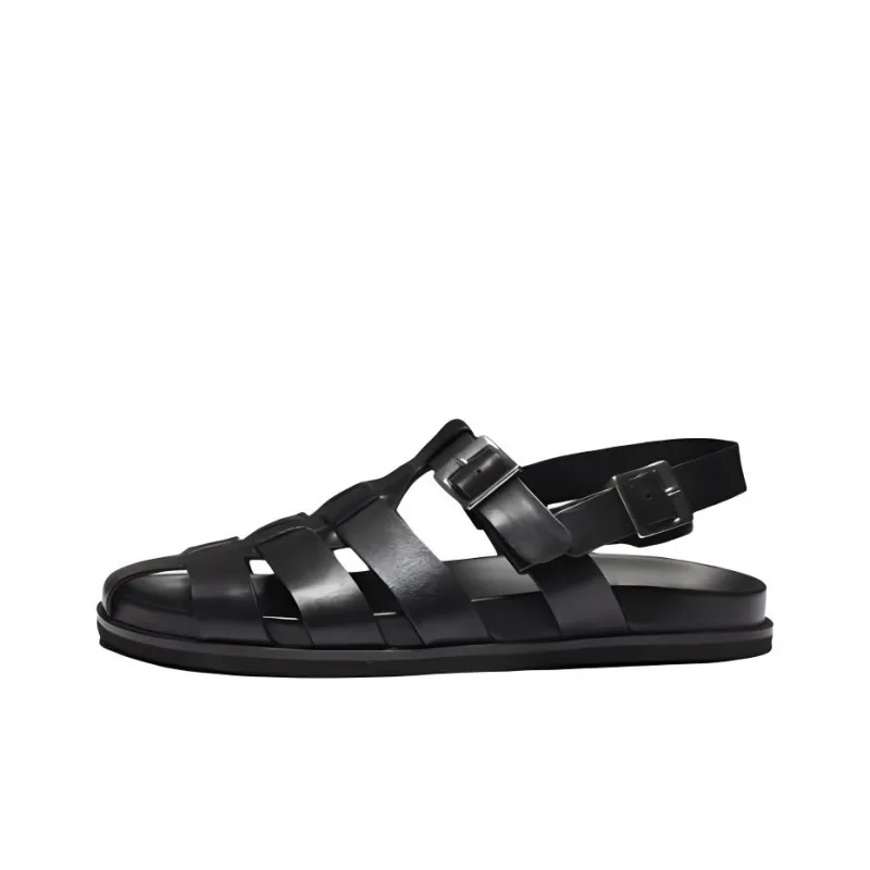 GRENSON Quincy Roman Sandals Men's Black-0
