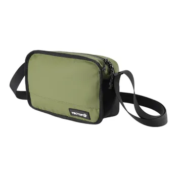 Tectop Polyester Portable Crossbody Bag, Shoulder Bag Regular Unisex Orange/Black