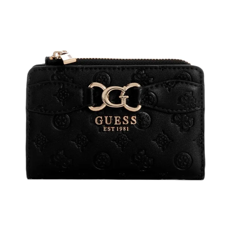 GUESS Faux Leather Wallets Card Holders Unisex Black-0