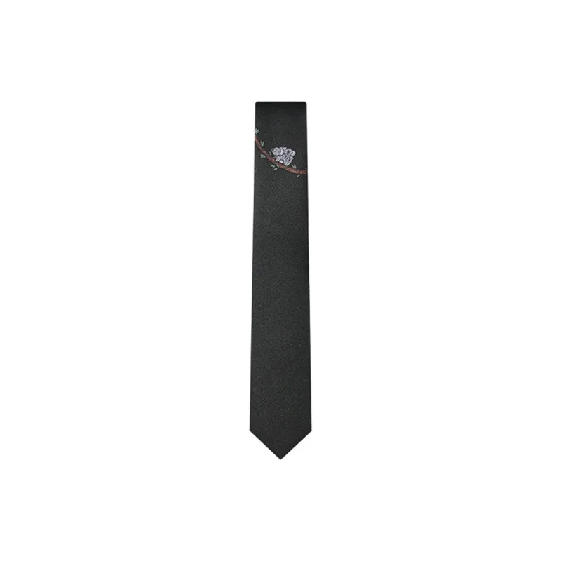 GIEVES CHARLES Mulberry Silk Ties Men's Black-0