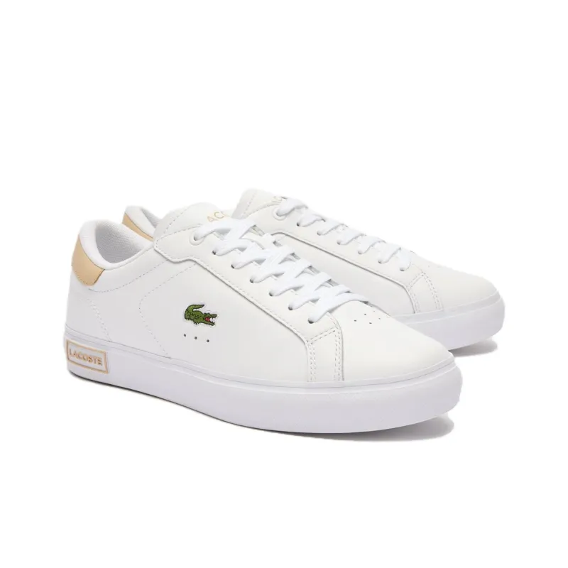 LACOSTE Powercourt Low Top Skateboard Shoes Women's White-1