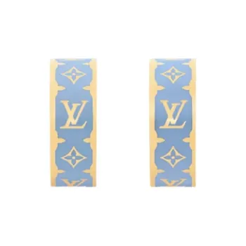 LOUIS VUITTON M02148 Nanogram Enamel Earrings