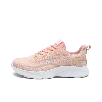 DOUBLE STAR 88 Breathable And Lightweight Low Top Running Shoes Women's White Pink