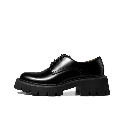 THOM WILLS Platform Shiny Derby Shoes Casual Shoes 5.5cm Women's Black