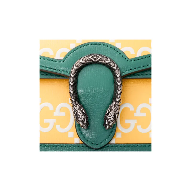 GUCCI Dionysus Leather Shoulder Bag Crossbody Bag Extra Mini Women's Yellow-9