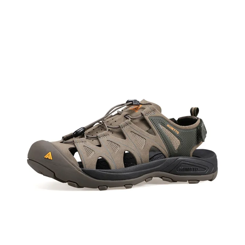 HUMTTO Beach Sandals Men's Khaki Olive Green-1