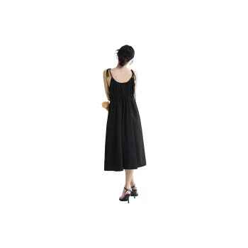SMEN Slip Dresses Women's Black
