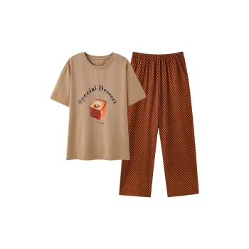 The Story Of The Flower Season Pajama Set Women's Dark Khaki