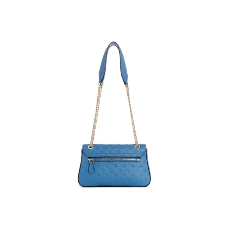GUESS Faux Leather Shoulder Bag Crossbody Bag Women's Blue-3