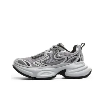 Kappa Anti Slip Wear Resistant Low Top Chunky Sneakers Women's Silver