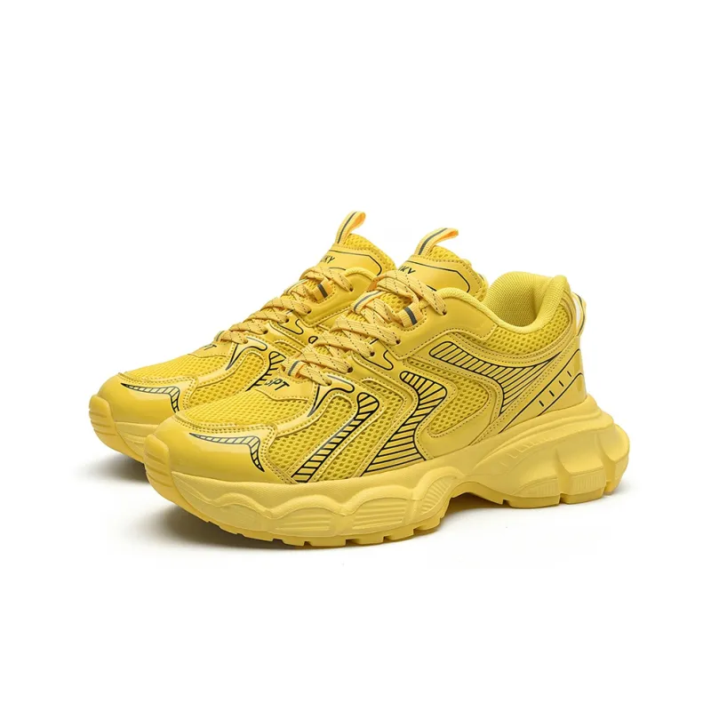 12345 Anti-Slip Wear-Resistant Breathable Height Increasing Low-Top Chunky Sneakers Men's-12
