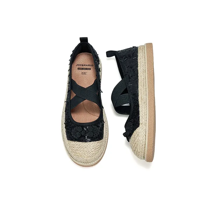 Joy&Mario Espadrilles Women's Black/Gold/Champagne-3