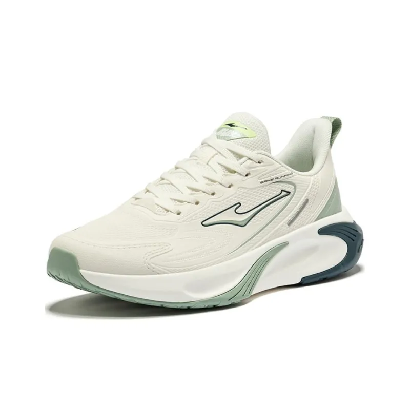 Erke Cushioned Wear-Resistant Breathable Low-Top Sprint Running Shoes Men's Microcrystal White Jade Green-2