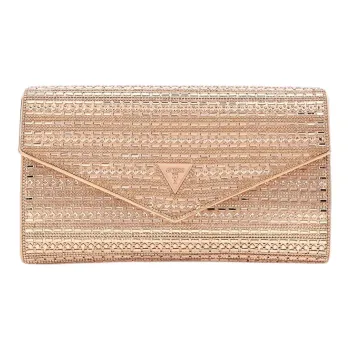 GUESS Artificial Leather Clutch Women's Rose Gold