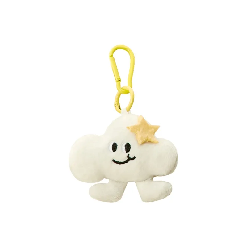 VANWALK Plush Backpack Charm Pendants Small Size Unisex Yellow/Pink/White-6