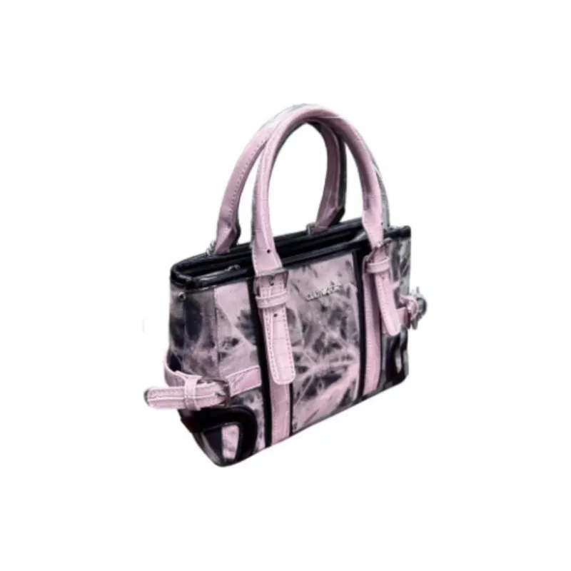 CULTIVATOR Cotton Handbag Shoulder Bag Crossbody Bag Small Size Women's Blue Gray/Dirty Pink/Black Gray-7