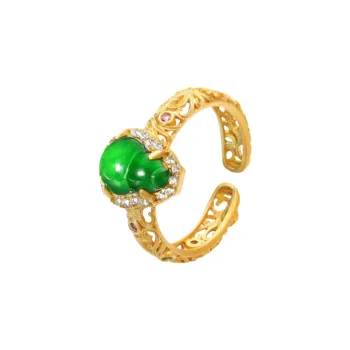 Seven Colorful Treasures Ice Glutinous Jadeite Rings Women's
