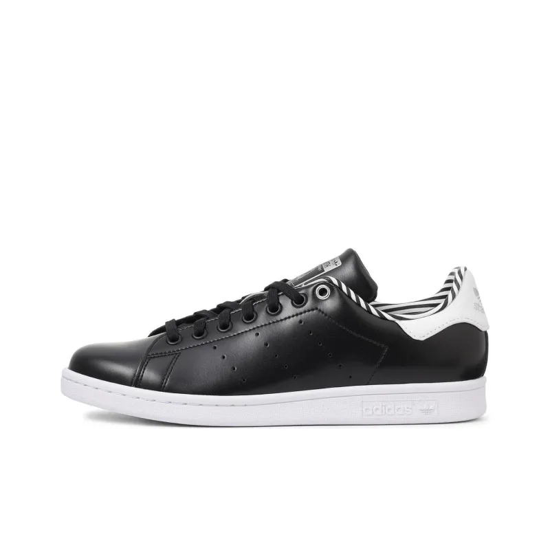 Adidas Originals STAN SMITH Anti Slip Wear Resistant Low Top Skateboard Shoes Unisex Black White-0
