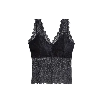 Flowers In Water Tank Top Women's Black