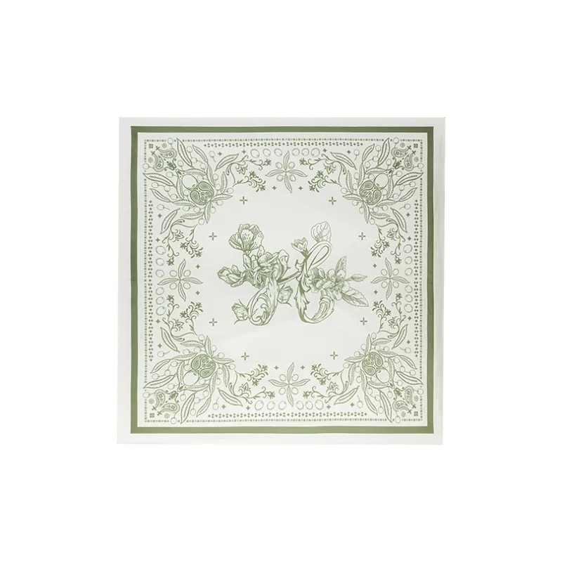 VANESSA HOGAN Silk Scarves Women's Green-2