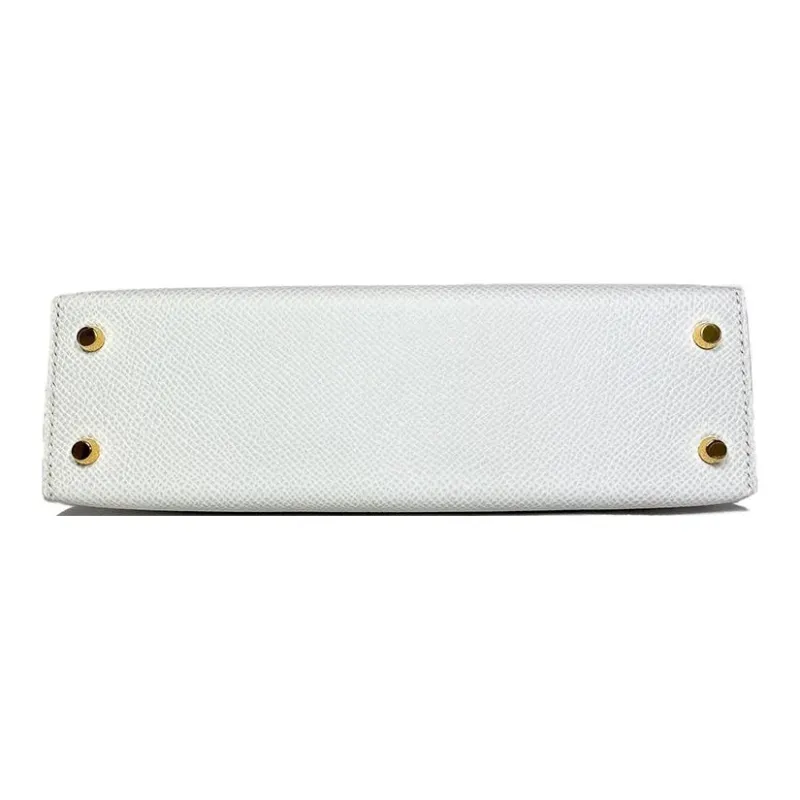 HERMES Mini Kelly Generation 1 Epsom Leather Kelly Bag Handbags Women's M4 Gris Pale Cream Gray-6
