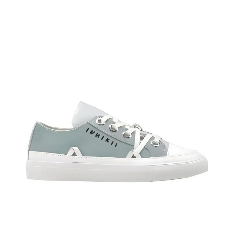 Inuikii Lace Up Low-Top Skateboard Shoes Women's Blue-1