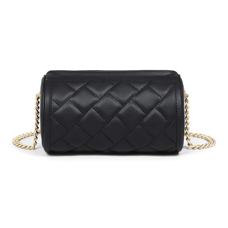 MILLIE'S Cow Leather Underarm Shoulder Bag, Crossbody Bag, Cylinder Bag Regular Women's Elegant Black/Ecru-5