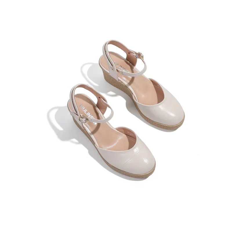 Mulinsen Strap Sandals 7cm Women's Beige-1