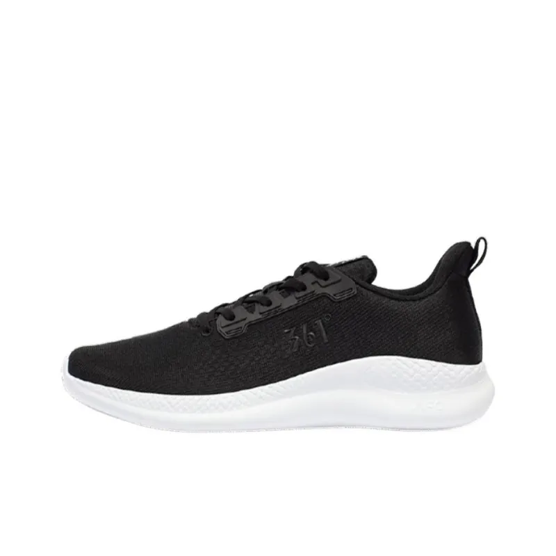 361° Cushioned Slip Resistant Low Top Running Shoes Men's Black White-0