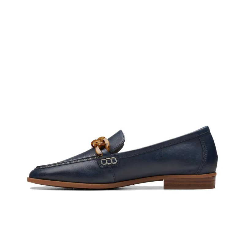 Clarks Sarafyna Iris Loafers 2cm Women's Marine Blue-0