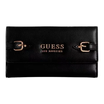 GUESS Faux Leather Artificial Leather Wallets Clutches Regular Women's Black