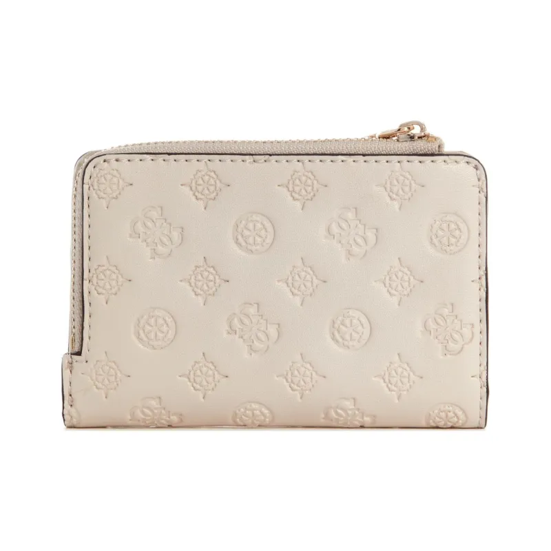GUESS Faux Leather Wallets Card Holders Unisex Beige-1