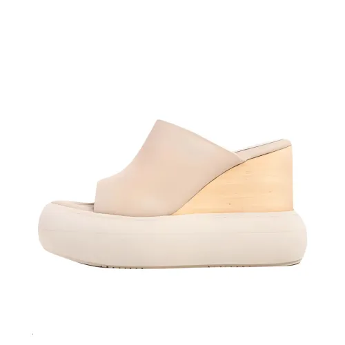 Paloma Barceló Slip-Resistant Slide Slippers Women's Beige